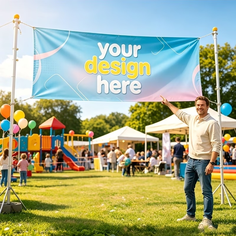 Commercial Printing Photoshop - Custom Banner Flags Suitable For Auto
