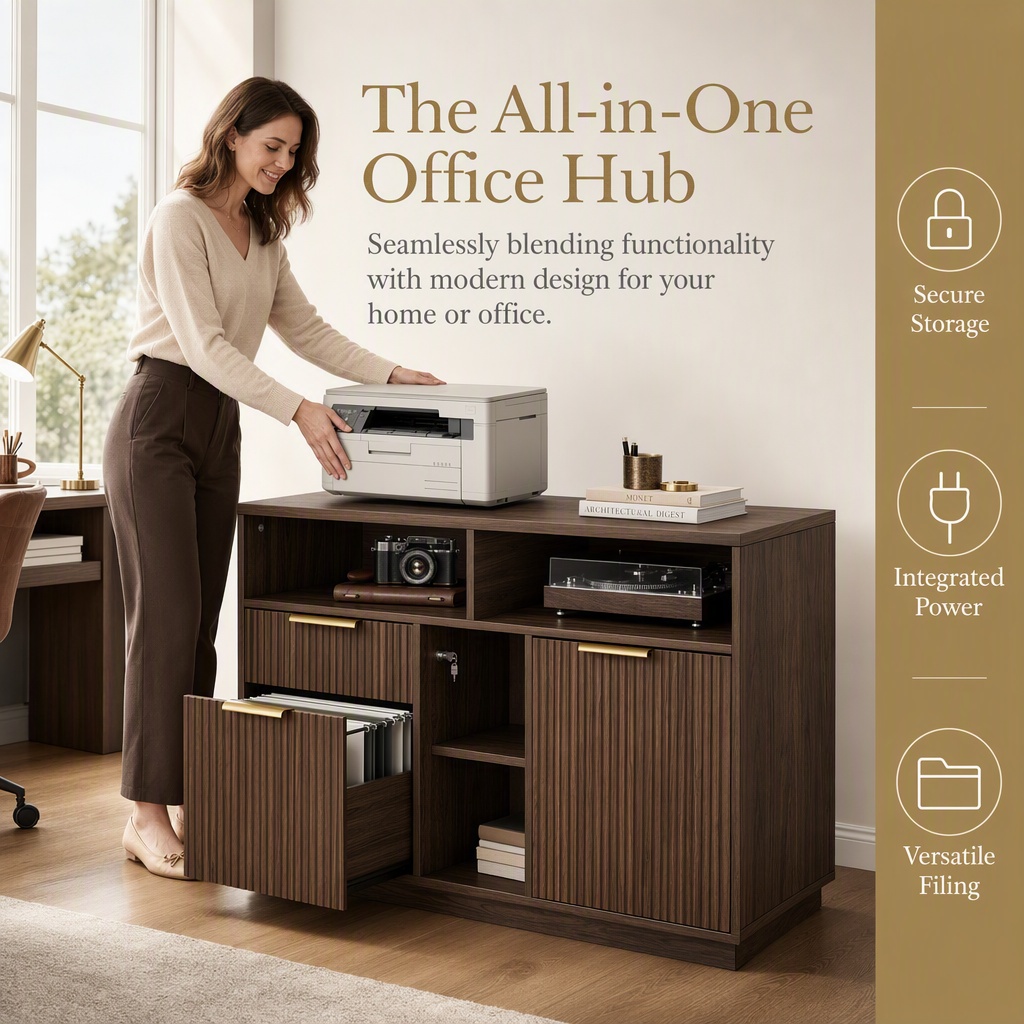 4 Drawer File Cabinet, Fluted  - Commercial Printer review and price