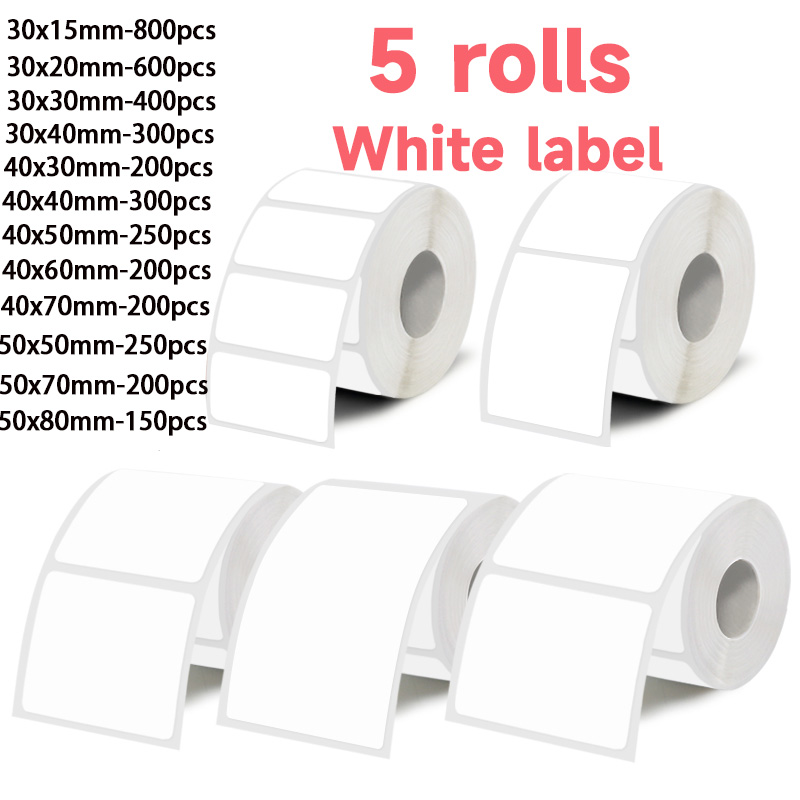 5 Rolls of White Label Sticker - Commercial Printer review and price