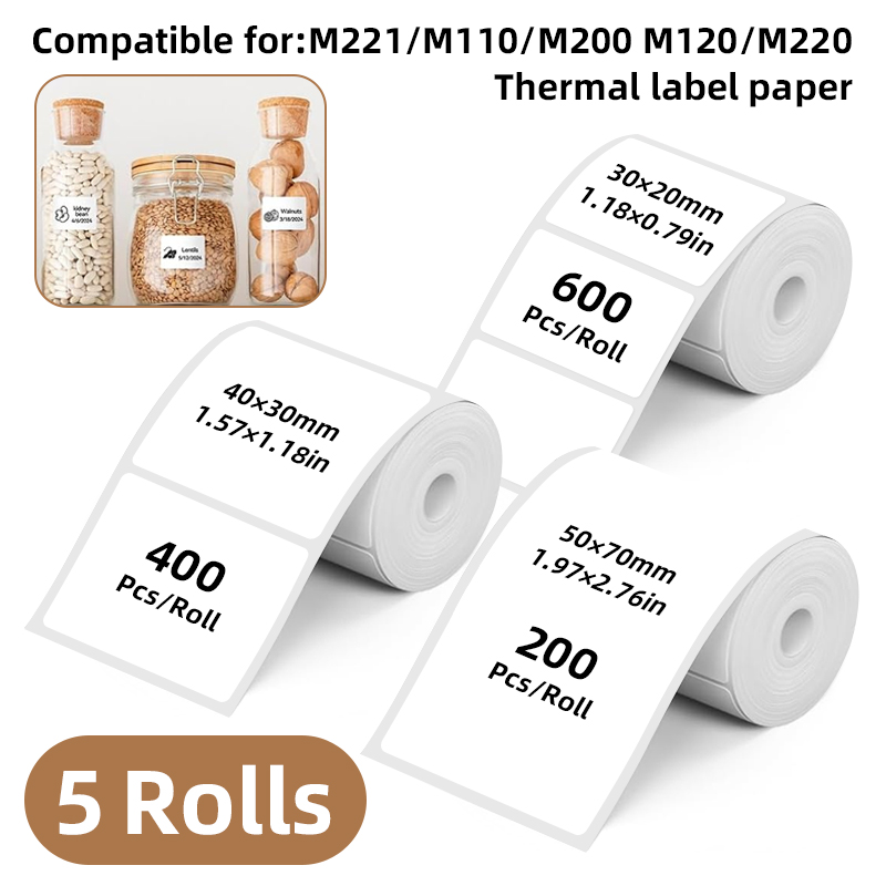 5 Rolls of White Label Sticker - Commercial Printer review and price
